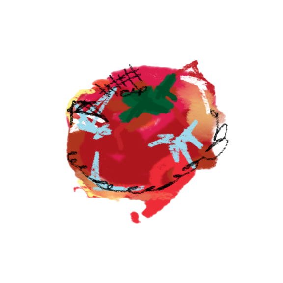 artwork of a tomato